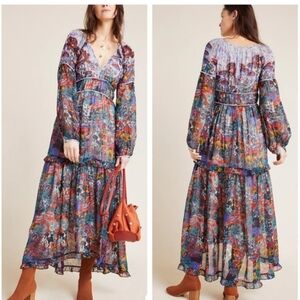 Anthropologie Maeve Boho Dress 6 Petite